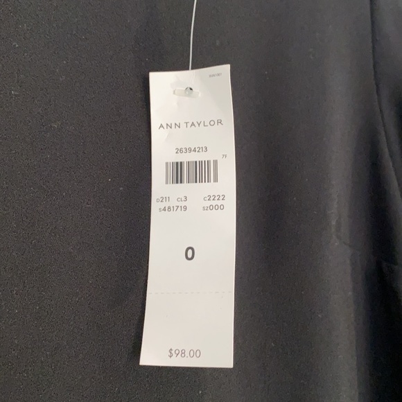 Ann Taylor Black blouse with feather sleeves - Picture 6 of 6